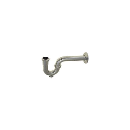 Premier 1-1/4 in. Brass P-Trap, 17-Gauge With Cleanout Chrome 20190