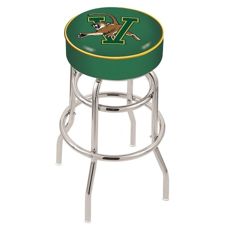 Holland Bar Stool Co 30" 4" Vermont Cushion Seat, Double-Ring Chrome Swivel Bar Stool L7C130Vermnt