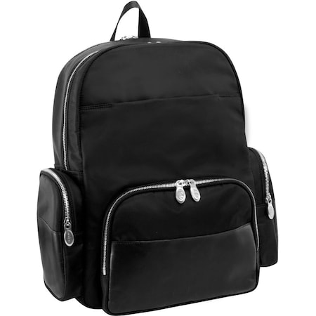 Mckleinusa 17 in. Cumberland Nylon Dual Compartment Laptop Backpack, Black 18365