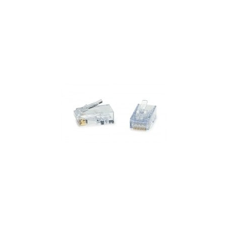 Cable Wholesale Platinum Tools ezEX48-RJ45 Cat6a Crimp Connectors, POE Compliant, Clamshell 50 pieces 100029C