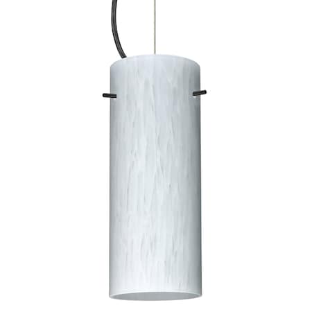 Besa Lighting Besa Stilo 10 Pendant, Carrera, Black Finish, 1x 9W LED 1KX-412319-LED-BK