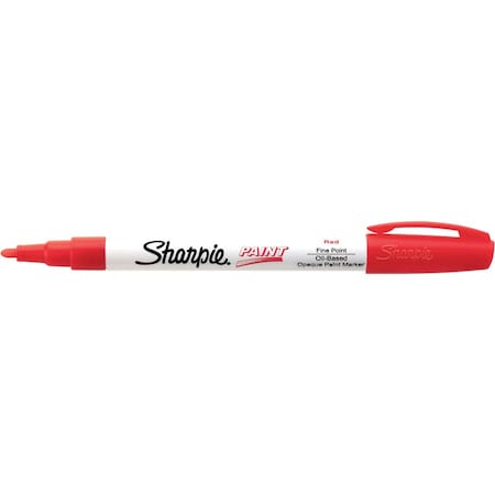 Sanford Sharpie, PERMANENT PAINT MARKER, FINE BULLET TIP, RED 35535
