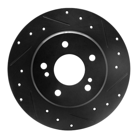 Premium Black Drilled & Slotted Brake Rotor, Disc Brake Rotor,