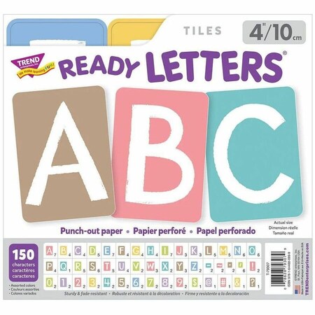 Trend Garden Path 4in. Tiles Uppercase Ready Letters, 300PK T79307