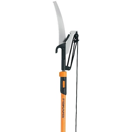 Fiskars 3939511001 Pole Saw and Pruner, 1 in Dia Cutting Capacity, Steel Blade, 7 to 12 ft L Extension 393951-1005/1