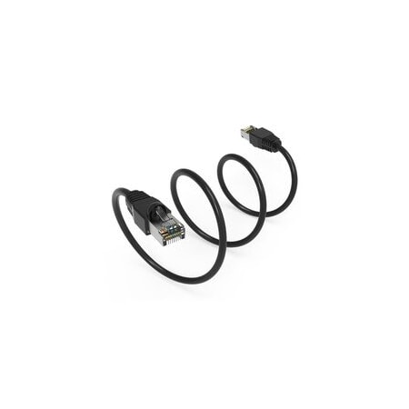 Cable Wholesale Shielded S/FTP Cat6a Ethernet Patch Cable, Snagless/Molded Boot, 26AWG, Black, 5 foot 15X6-52205