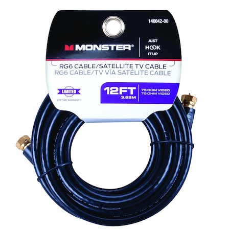 Monster Cable Just Hook It Up 12 ft. Video Coaxial Cable 140042-00