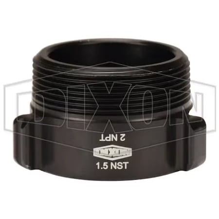 Dixon Style N37 Rocker Lug Hydrant Adapter, Female NST NH x MNPT Connection, Aluminum, Hardcoat Anodized N37-15F20T