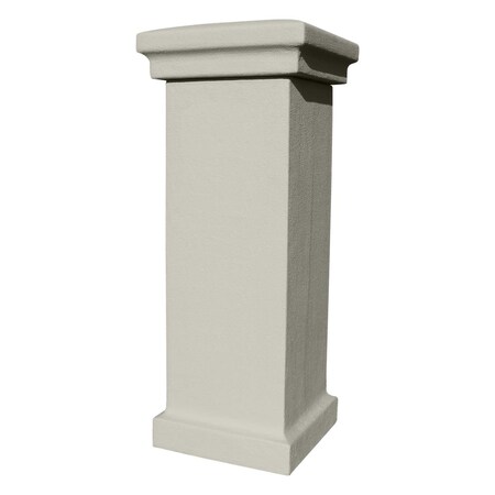 Qualarc Stucco Locking Column Vacation Mailbox with Decorative Scroll Door, Slate Grey VAC-STUCOL-SG