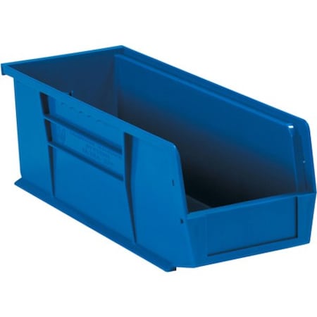 Partners Brand Hang & Stack Storage Bin, Blue, 6 PK BINP1111B