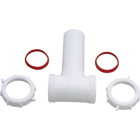 Keeney Mfg 1-1/2'' White Polypropylene Center Outlet Tee 130WK