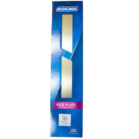 Ives SC8400B3 8 in x 34 in Kick Plate - Polished Brass SC8400B38X34