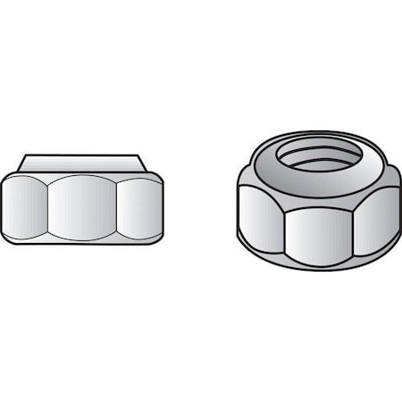 Hillman 7/16 in. Zinc-Plated Steel USS Nylon Lock Nut, 50PK 180156