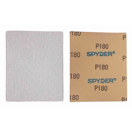 Spyder 4.5-Inch x 5.5-Inch 180 Grit Aluminum Oxide with Stearate Sandpaper Sheets, 8PK 500031