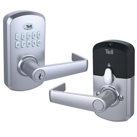 Tell LE2000 Series Door Lock, Modern Design, Satin Chrome, Commercial, 2 Grade, Metal, Yes CL103930