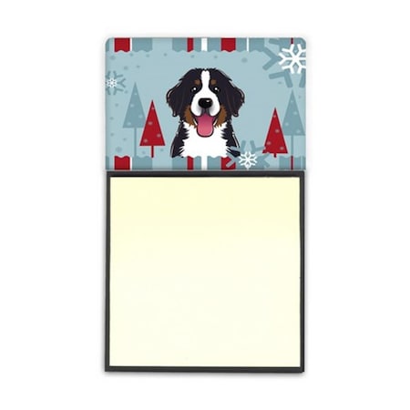 Carolines Treasures BB1733SN Winter Holiday Bernese Mountain Dog Sticky Note Holder BB1733SN