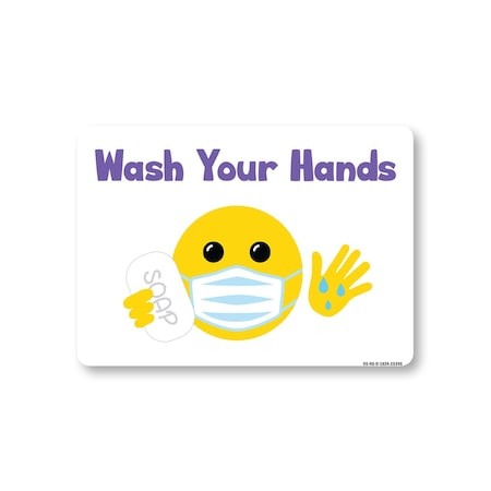 Signmission Public Safety Sign, Wash Your Hands, 24in X 18in Decal, 18" W, 24" L, Wash Your Hands OS-NS-D-1824-25345