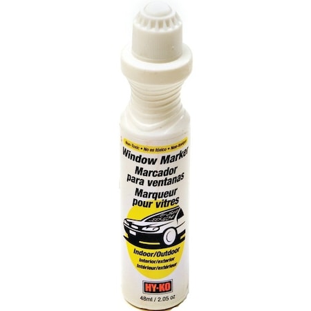 Hy-Ko Window Marker, Non-Toxic, Rain-Resistant, White 40610