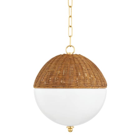 Mitzi Summer 1 Light Pendant 14 In. Aged Brass H603701S-AGB