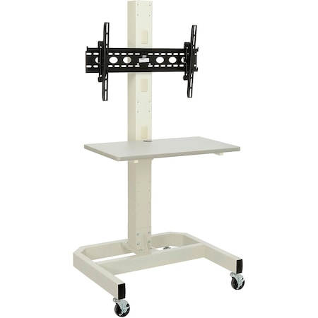 Global Industrial LCD/Plasma Mobile Cart, Beige 239192BG