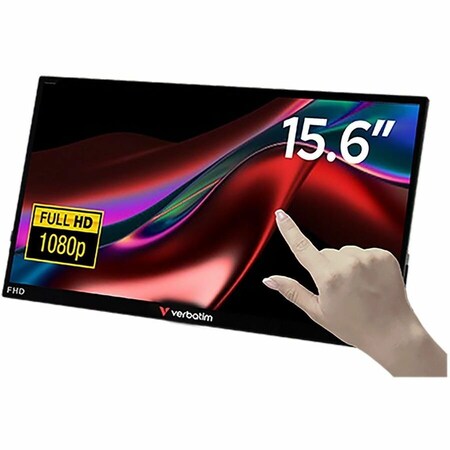 Verbatim Portable Touchscreen Monitor Full HD 1080p 15.6 Metal Housing - PMT-15 49592