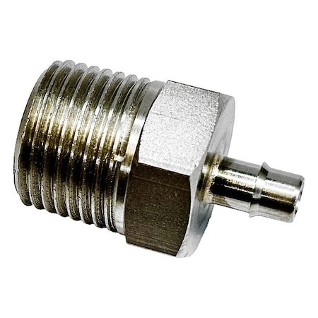 Mem-Co Straight, SS, MNPT 1/2 in, Tube 3/16 in 1/2B5-SS