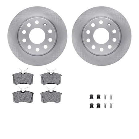 Dynamic Friction Co DFC Rotors with EURO 5000 Ceramic Brake Pads includes Hardware 6612-13443
