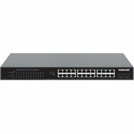 Intellinet Network Solutions 24-PORT GIGABIT ETHERNET POE+ SWITCH WITH 2 SFP PORTS 561891