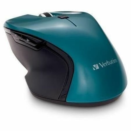 Verbatim Mouse - Blue LED/Optical - Wireless - Radio Frequency - 2.40 GHz - Teal - USB Type C - 1600 dpi - 70247