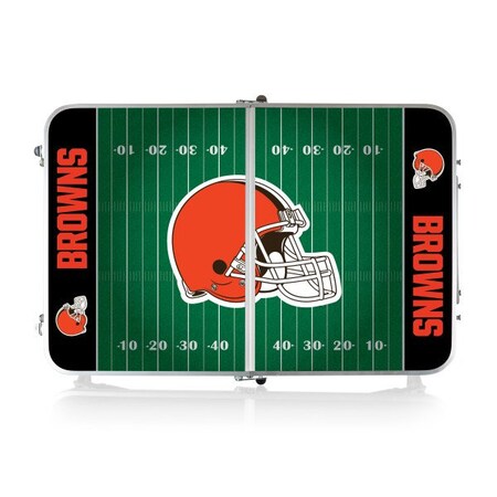 Picnic Time Family Of Brands Cleveland Browns - Concert Table Mini Portable Table, (Charcoal Wood Grain) 843-00-141-084-2