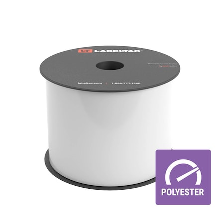 Labeltac LabelTac 4 and Pro Model Heavy Duty Polyester Supply, 3.5in x 100ft, White LT3502HDP