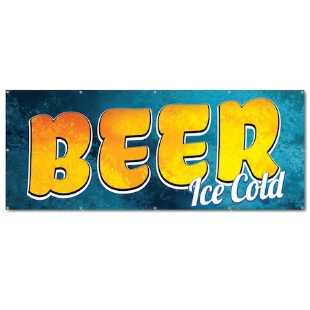 Signmission Beer Ice Cold, 48 Inch, Banner B-120-30349