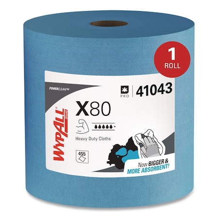 Wypall Perforated Roll Towels & Wipes, 475 Sheets, Blue 41043