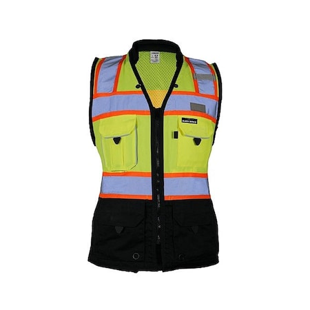 Kishigo Surveyors Vest, Zipper, Lime, M S5021-M