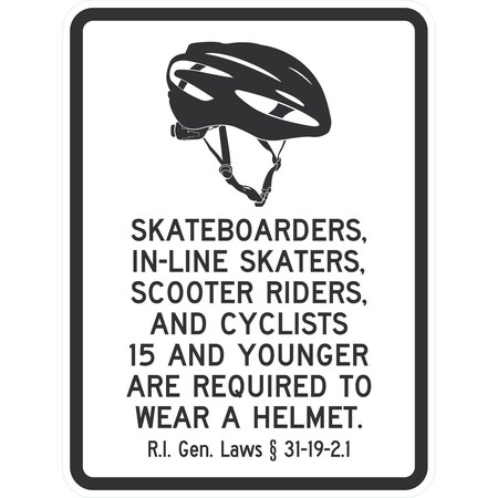 Lyle Skateboarders, In-Line Skaters, Scooter Riders, And, 18x24, High Intensity Prismatic, White G-10506-HI_18x24