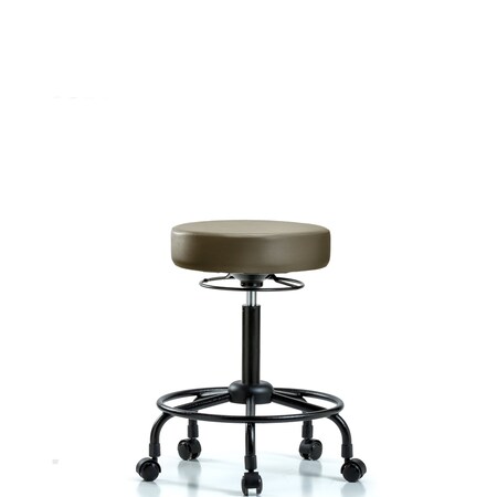 Blue Ridge Ergonomics Vinyl Stool, Med Bench, Round Tube Base, Casters, Royal BR-VMBSO-RT-RC-8809