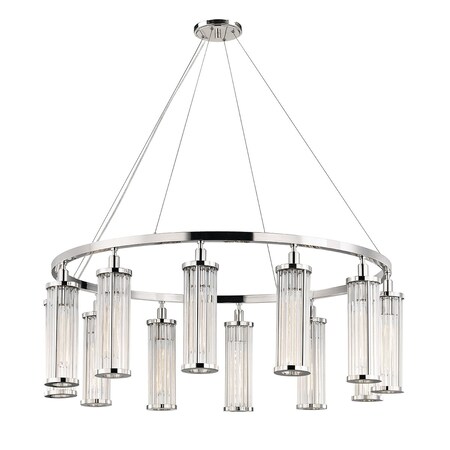 Hudson Valley Lighting Marley 12 Light Chandelier 42.5 In. Polished Nickel 9142-PN