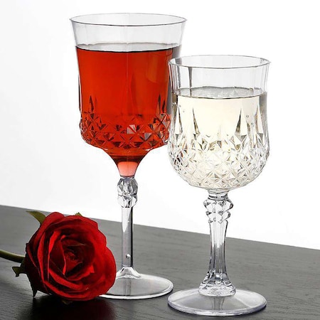 Smarty Had A Party 11 oz. Crystal Cut Plastic Wine Goblets (48 Goblets), 48PK 1817-CASE