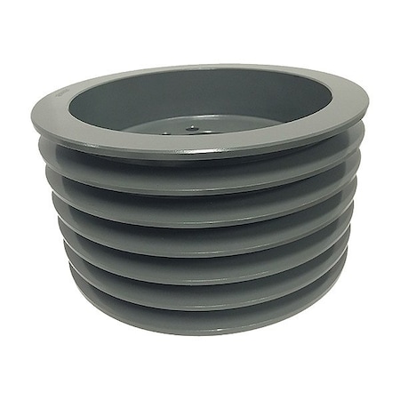 Zoro Select V-Belt Pulley, Cast Iron, 7.15 in OD 6B68SK