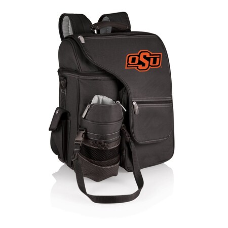 Picnic Time Family Of Brands NCAA Oklahoma State Cowboys Turismo Backpack Cooler with Water Bottle CarrierBlack 641-00-175-464-0
