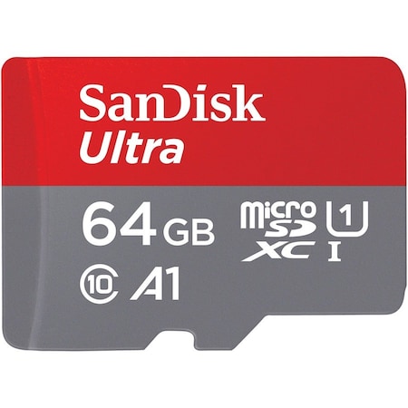 Sandisk Ultra 64 GB Class 10/UHS-I (U1) microSDXC - 1 Pack - 120 MB/s Read SDSQUA4-064G-AN6IA