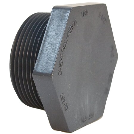 Nibco 4516-4 4 Threaded Plug PVC 80 CA10650