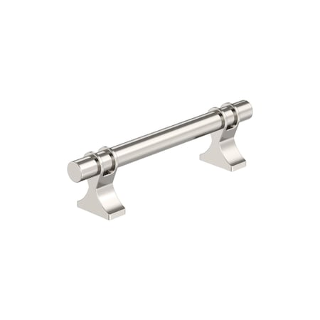 Amerock Davenport 3-3/4 inch 96mm Center-to-Center Polished Nickel Cabinet Pull BP36605PN