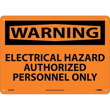 Nmc Warning Electrical Hazard Sign, W268RB W268RB