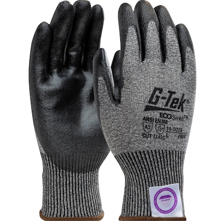 G-Tek Seamless Knit A3 Dyneema Phoenix Blended Glove w/PU Coated Flat Grip on Palm&Fingers, 12PK 5575