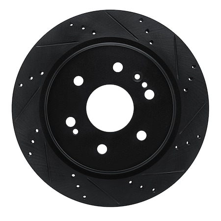 Dynamic Friction Co DFC Brake Rotor - Drilled and Slotted - Black 633-47081R