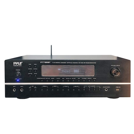 Pyle Pyle 2000W 7.1-Channel Hi-Fi Bluetooth Stereo Amplifier - AV Receiver, Radio, USB, HDMI, Subwoofer PT796BT