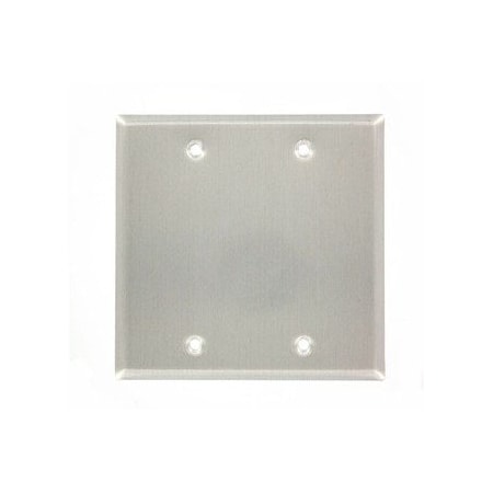 Leviton Blank Wallplate, Weather-Resistant, Gang 2, Gray 83025-EXT