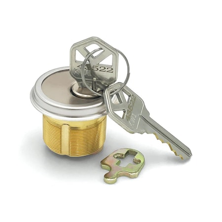 Ecs Hardware Durable Premium Mortise Cylinder, 1-1/8 in 26D Satin Chrome KW1 ECSH-MC02-26D-KW1