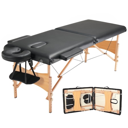 Vevor Professional Massage Table 28 in W Portable 2 Folding Massage Table 600LBS WT221A-70cm